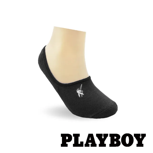 【PLAYBOY】6雙組加大氣墊刺繡隱形運動襪(運動襪/男襪/隱形襪)