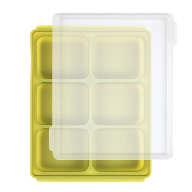 【TgmFDA】白金矽膠 副食品冷凍分裝盒6格-L(2入組)
