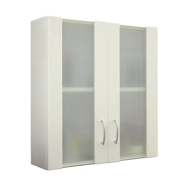 【Abis】經典霧面雙門加深防水塑鋼浴櫃/置物櫃(白色-2入)