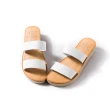 【ALAIN DELON 亞蘭德倫】簡約時尚厚底真皮拖鞋A88306(5色  白色 銀色  黃色 粉色 綠色)