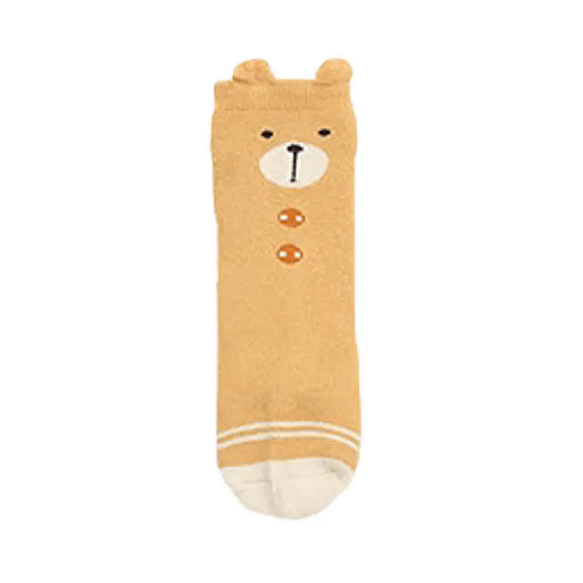 【JoyNa】嬰兒襪童襪 兒童卡通動物長筒襪防滑襪地板襪(3入)