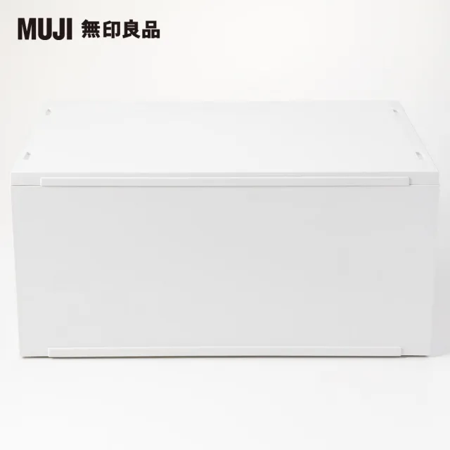【MUJI 無印良品】PP資料盒/橫式/深型/白灰