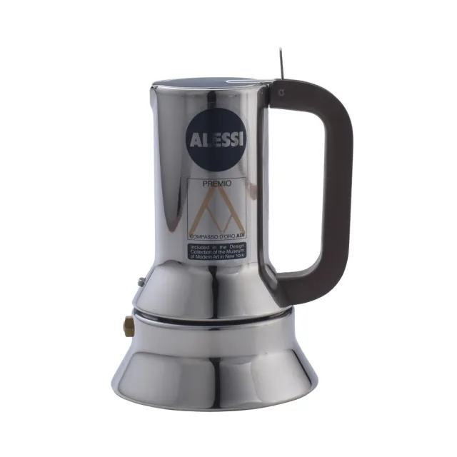 【ALESSI】9090 不鏽鋼摩卡壺 咖啡壺 1人份(平輸品)