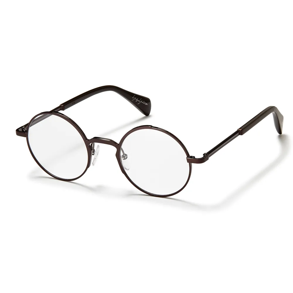 【Y-3山本耀司】Yohji Yamamoto復古前衛圓形框面光學眼鏡(咖啡-YY3007-115)