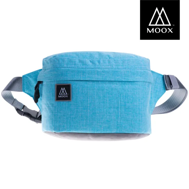 【MOOX 穆克斯】A5BG 極簡時尚單肩斜背包/腰包(湛水藍)