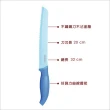 【EXCELSA】Color不沾鋸齒麵包刀 藍20cm(吐司刀 土司刀 麵包刀 鋸齒刀)