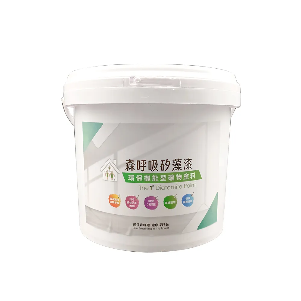 【森呼吸矽藻漆】居家健康環保礦物塗料-淺灰*5公斤(漆、環保、礦物 森呼吸矽藻土)