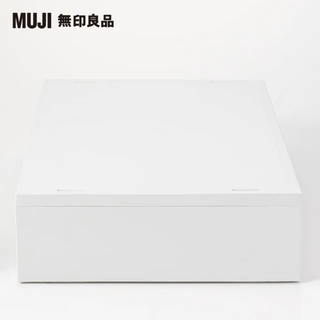 【MUJI 無印良品】PP資料盒/橫式/薄型/白灰