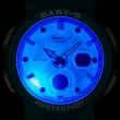 【CASIO 卡西歐】Baby-G 海洋渡假 霓虹手錶-藍x綠 畢業禮物(BGA-250-2A)
