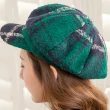 【Wonderland】復古英倫格紋八角帽報童帽(綠)