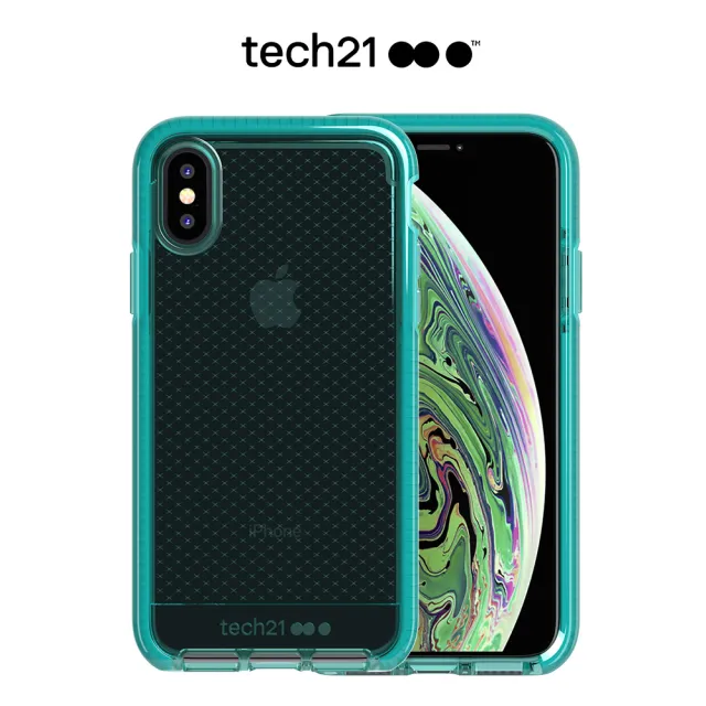 【英國Tech 21】iPhone Xs 超衝擊EVO CHECK防撞軟質格紋保護殼(iPhone用戶獨享價)