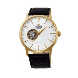 【ORIENT 東方錶】ORIENT 東方錶 SEMI-SKELETON系列 半鏤空機械錶 皮帶款 金色-41.0mm(FAG02003W)