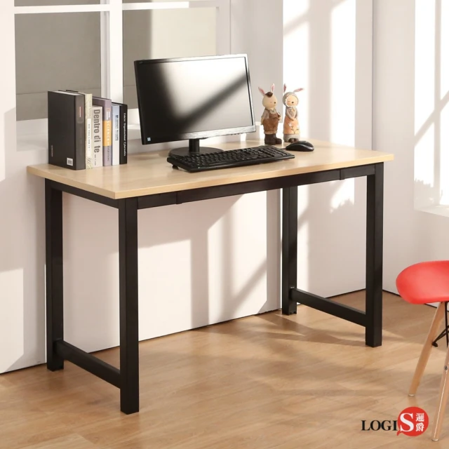 【LOGIS】LOGIS極簡工業風黑腳桌(工作桌 長桌 電腦桌 辦公桌)