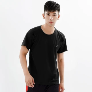 【遊遍天下】台灣製中性款抗U涼爽吸濕排汗圓領機能衫 黑色(T恤 S-3L)