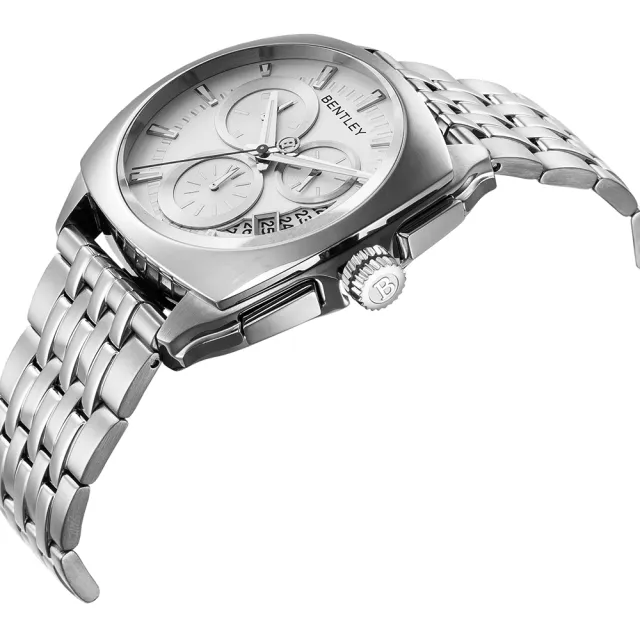 【Bentley 賓利】Solstice系列 黑暗紳士計時手錶(銀 BL1681-70000)