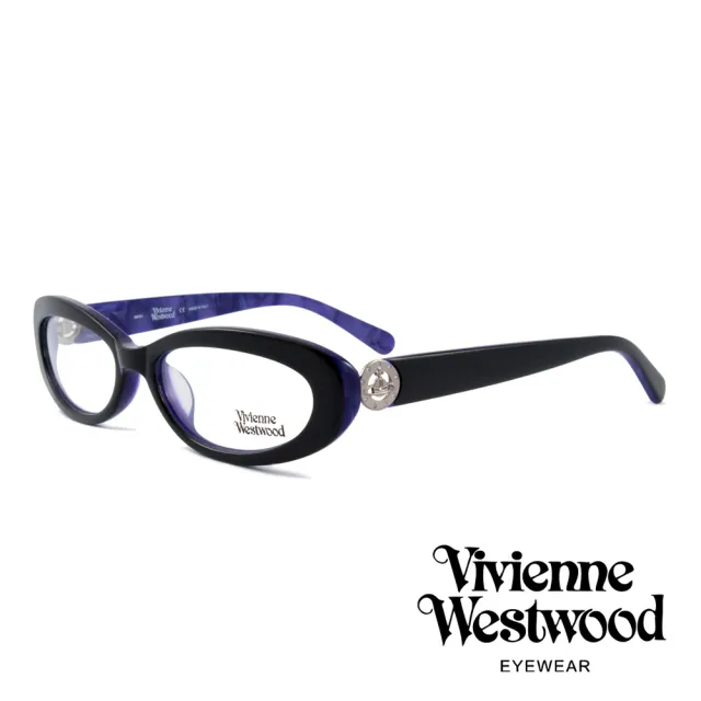 【Vivienne Westwood】英國薇薇安魏斯伍德★英倫龐克風光學眼鏡(黑紫  VW153M04)