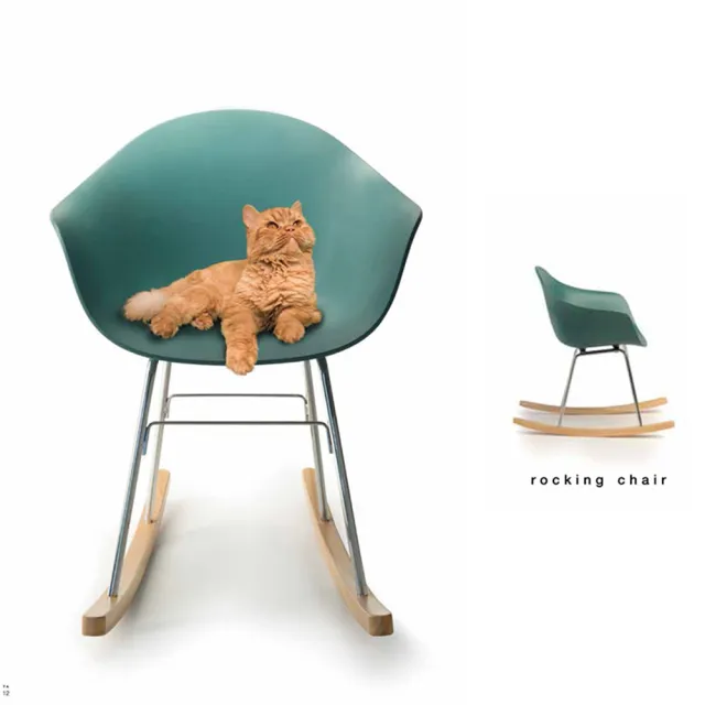 【YOI傢俱】義大利TOOU品牌 巴貝里諾搖椅-原木色橡木腳 8色可選(YPM-153303)