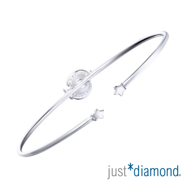 【Just Diamond】閃閃星辰系列 18K金 珍珠鑽石手環