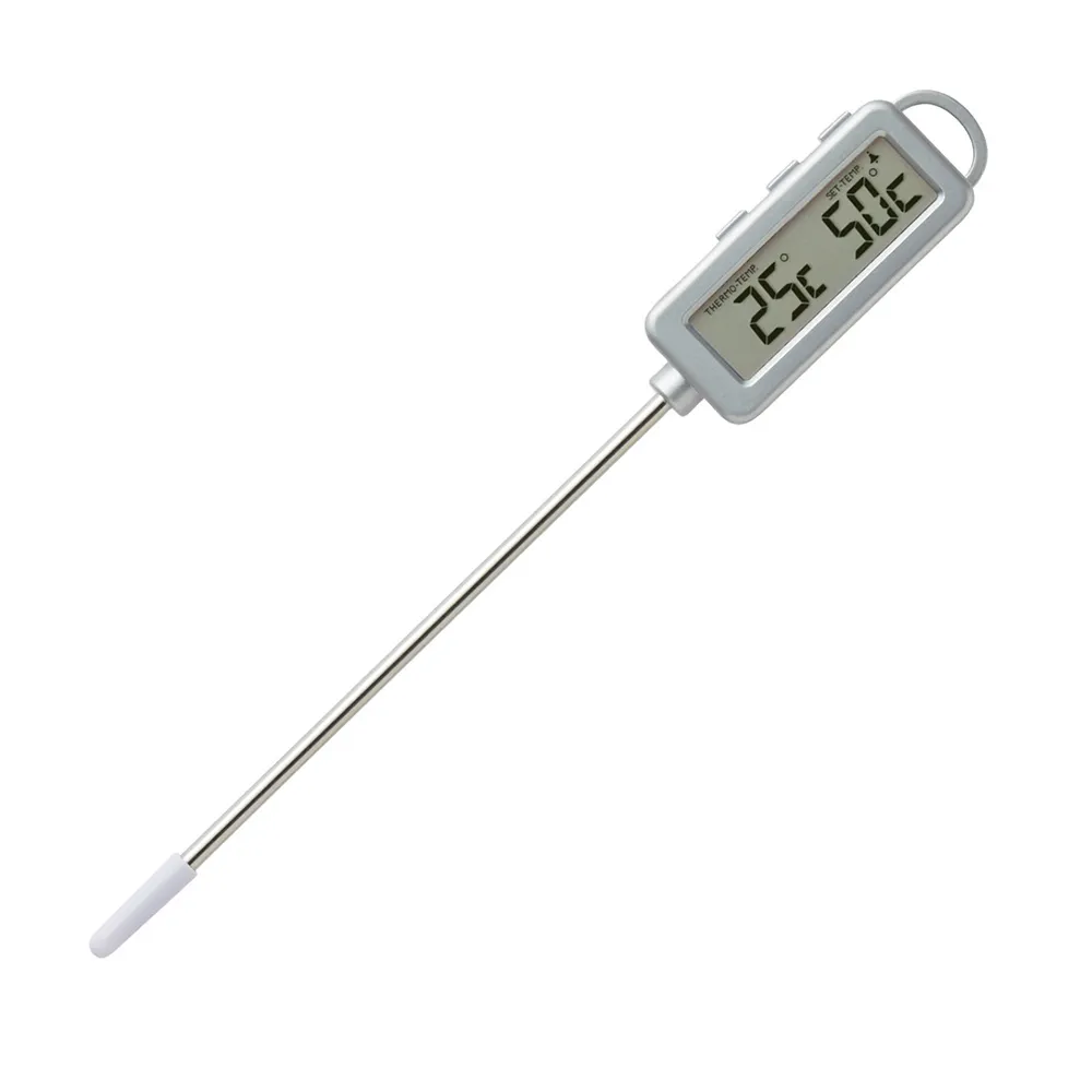 【DRETEC】雙功能電子料理溫度計附計時器-銀(O-276SV)