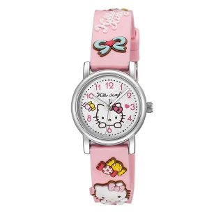 【HELLO KITTY】凱蒂貓生動迷人立體圖案手錶(粉紅 KT015LWPP)