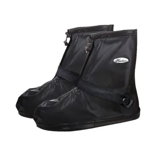 【安瑟】防水 雨鞋套 短筒 黑色  雨靴 加厚 耐磨 低筒(不掉腳跟 防滑 拉鍊防水層 雨鞋 雨衣 騎士雨鞋)