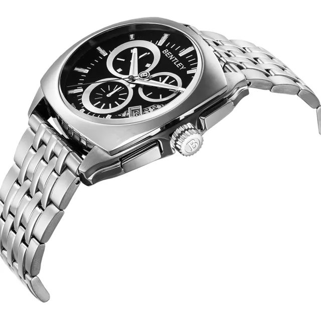 【Bentley 賓利】Solstice系列 暗黑紳士計時手錶(黑/銀 BL1681-70010)