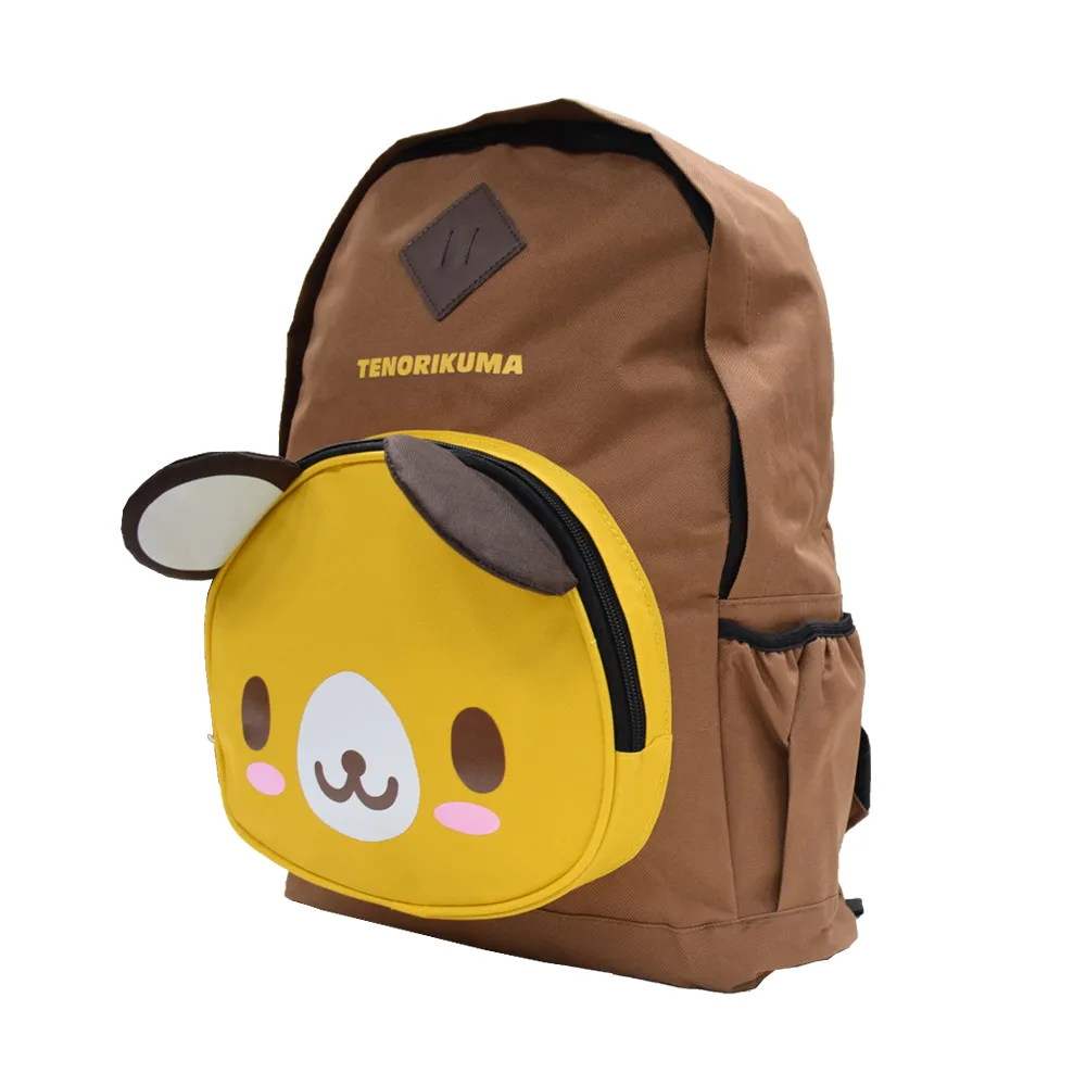 【TENORIKUMA】三麗鷗拿鐵熊 大空間 輕量款雙肩後背包 外出包 旅行背包(咖啡色)