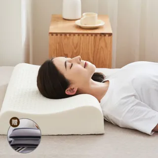 【ALAI寢飾工場】天然抗菌乳膠枕 工學曲線款(1入 加碼送枕套)