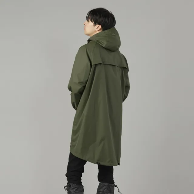 【日本KIU】空氣感雨衣 時尚防水風衣 男女適用(116906 軍綠色)
