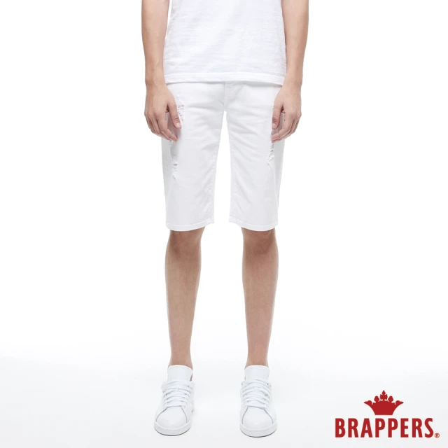 【BRAPPERS】男款 HC Cargo系列-中腰彈性五分短褲(白)