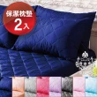 【AGAPE 亞加．貝】MIT台灣製《8色任選》防潑水防蹣抗菌拉鍊保潔枕墊 二入(SGS國際認證)