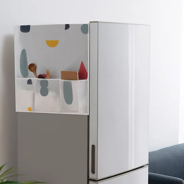 【Bunny】新防水透明印花冰箱櫥櫃收納掛袋防塵罩