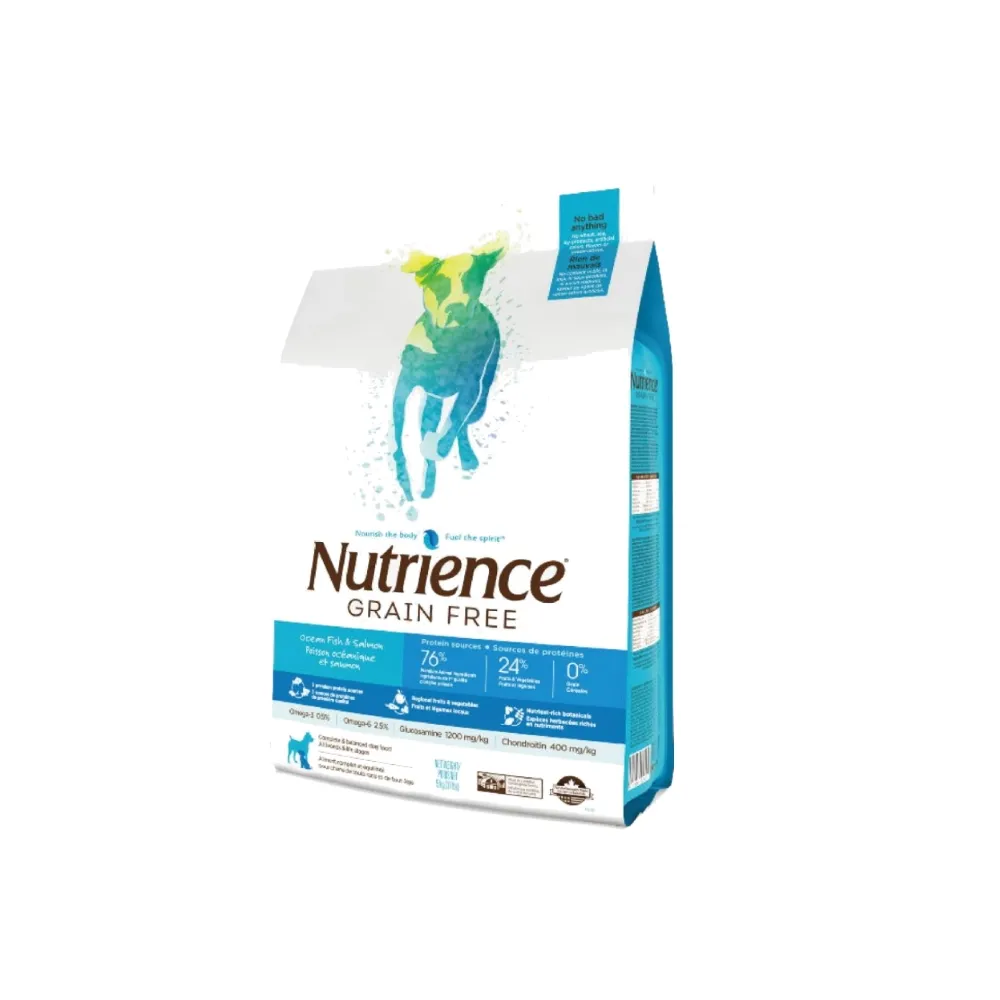 【Nutrience 紐崔斯】GRAIN FREE無穀養生犬-六種鮮魚（深海鱈魚&漢方草本）10kg(狗糧、狗飼料、犬糧)