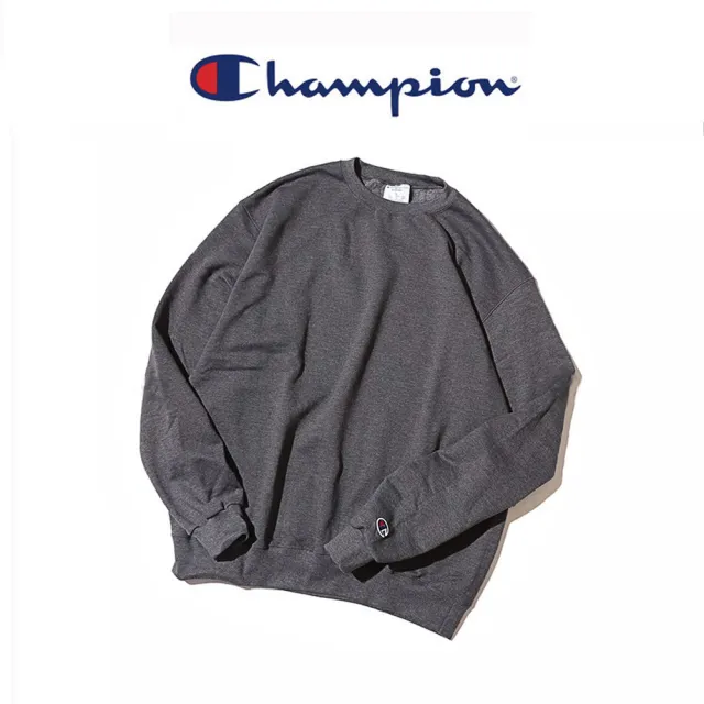 【Champion】美式保暖刷毛大學T 冠軍小標SWEAT長袖上衣(男女可穿 情侶款)