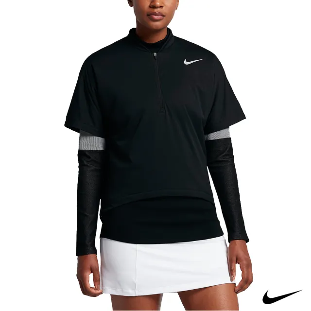 【NIKE GOLF】GOLF女兩件式運動保暖機能上衣(黑831440-010)
