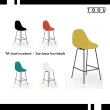 【YOI傢俱】義大利TOOU品牌 帕多瓦高腳椅65cm-黑色金屬腳 8色可選(YPM-155506)