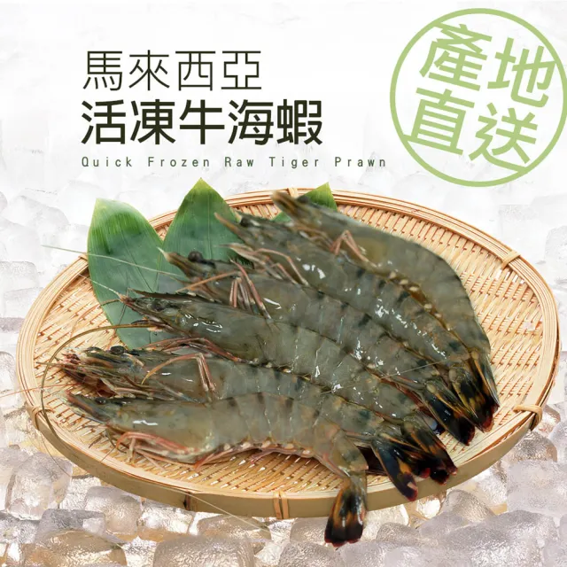 【築地一番鮮】馬來西亞活凍牛海蝦4盒(1kg/盒/45-50尾)