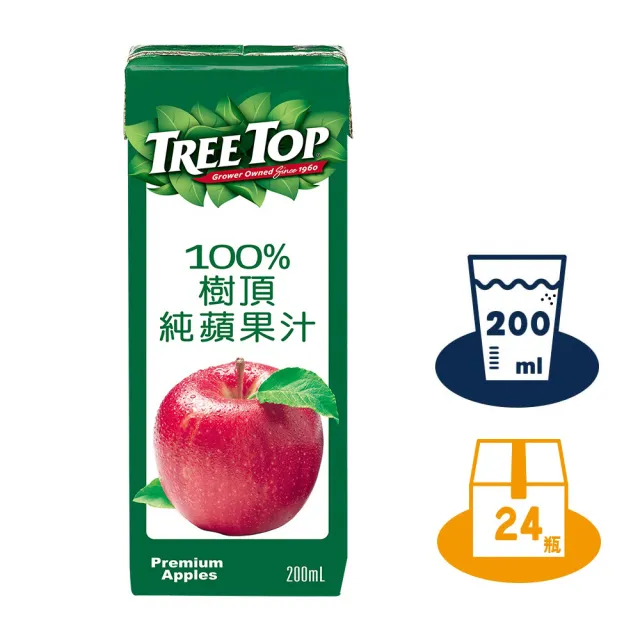 【Tree Top 樹頂】100%樹頂蘋果汁200mlx24入