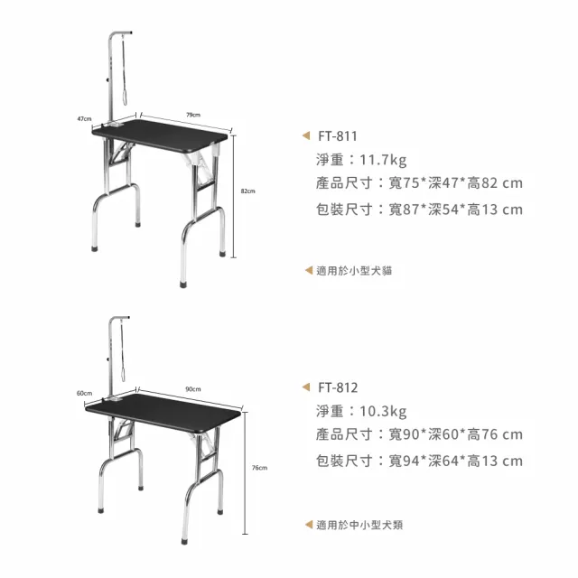 【神寶寵物】不鏽鋼摺疊美容桌 FT-811(小型堅固)