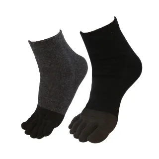 【BVD】24雙組-男女適用1/2竹炭五趾襪(B345襪子22-26cm)