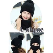 【EZlife】女士防風保暖帽三件套