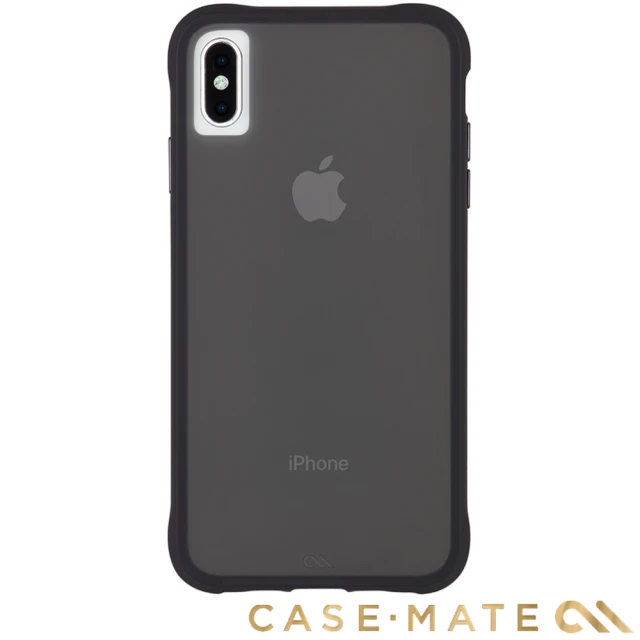 【CASE-MATE】iPhone XS Max Tough Matte(強悍防摔手機殼 - 透黑 贈原廠玻璃保貼)