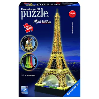 【德國Ravensburger】維寶 3D拼圖 發光版巴黎鐵塔 216片