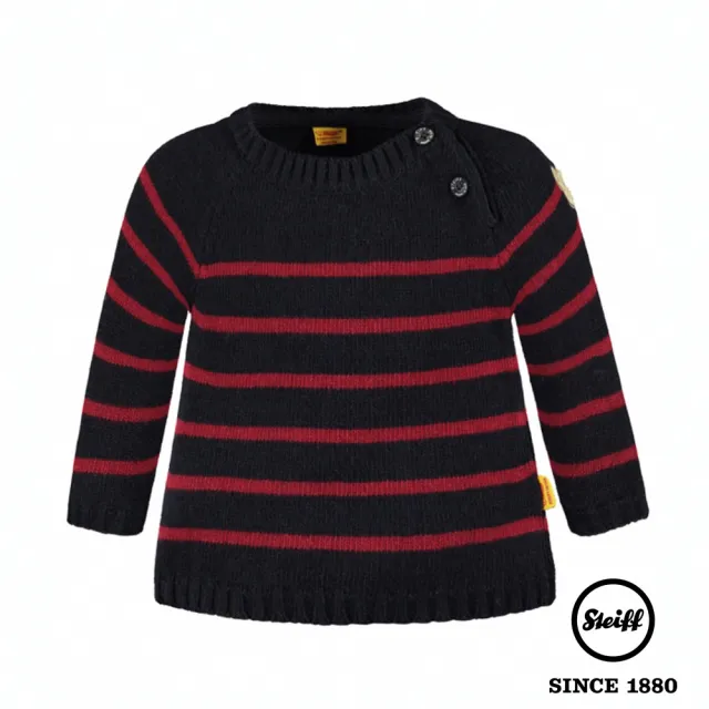 【STEIFF】條紋 羊毛針織衫(長袖上衣)