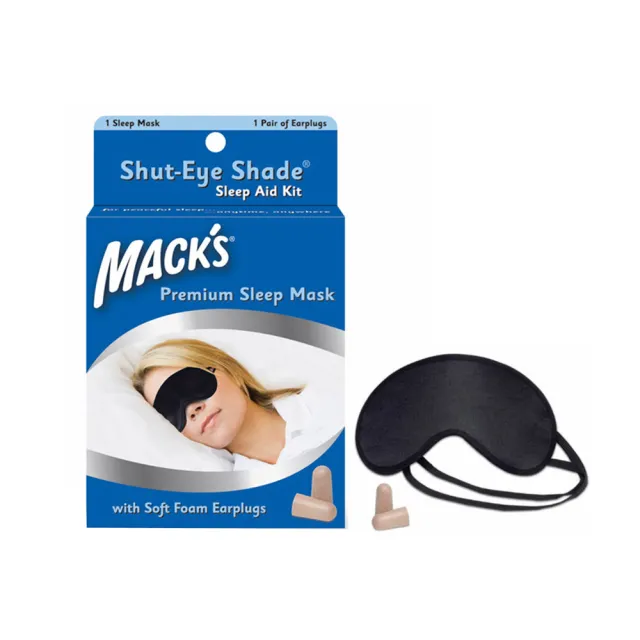 【Macks】美國 舒適不漏光 眼罩 + 泡棉耳塞