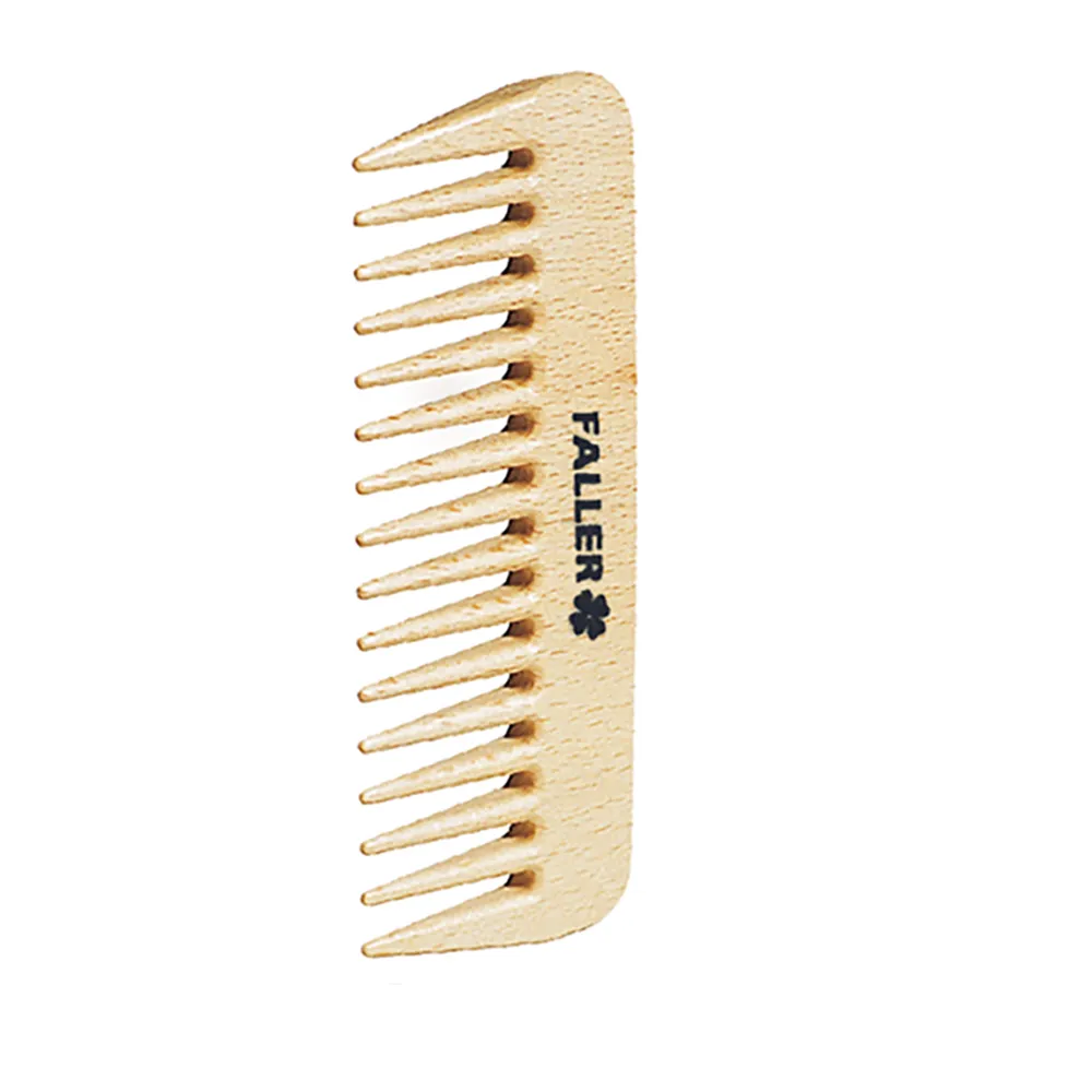 【FALLER 芙樂】德國製隨身型寬木齒梳 防靜電柔順直髮 FSC優質木材(扁梳/梳頭造型美容/520愛你)