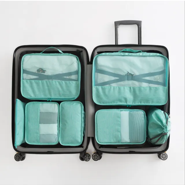 【PUSH!】旅遊用品旅行收納袋行李箱衣物整理收納包袋套裝(收納袋7件套S51)