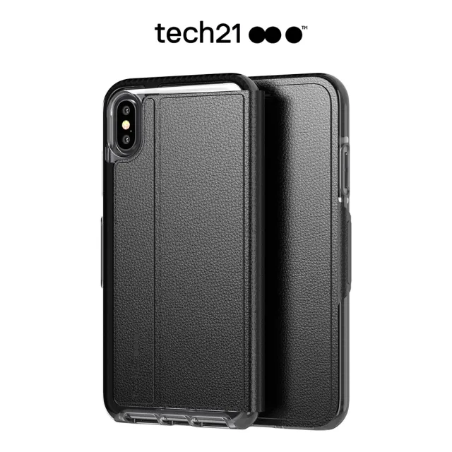 【tech21】英國Tech 21超衝擊EVO WALLET iPhone Xs Max 防撞軟質保護皮套-黑