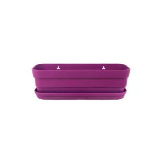 【蔬菜工坊】1尺浮雕小花槽附水盤-玫瑰紫