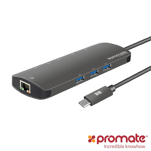 【Promate】PrimeHUB-C 9合1 USB Type C 充電傳輸集線器